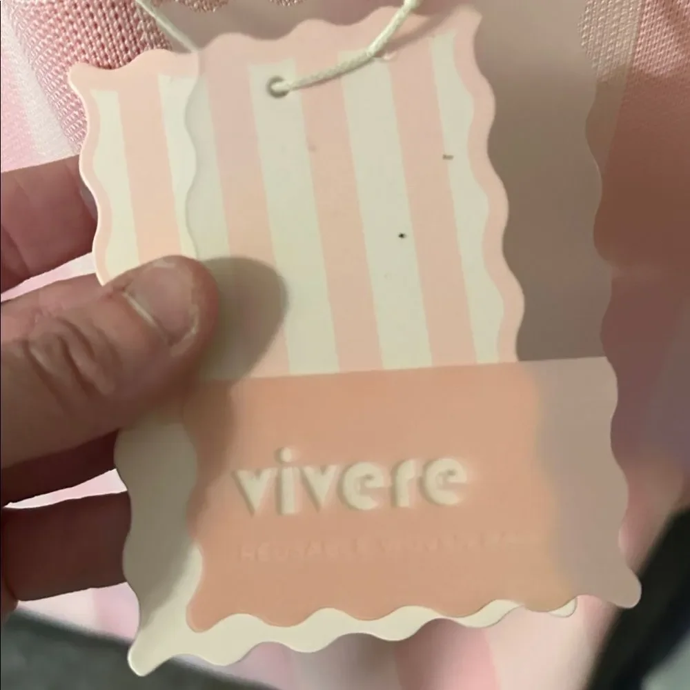 NWT Vivere Stripe Woven Tote Bag